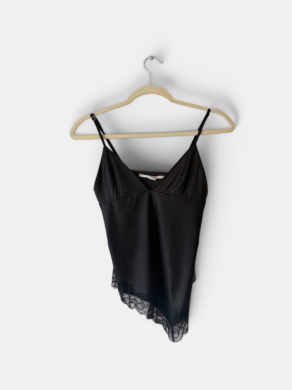 Kimchi Blue Black Lace-Trim Satin Tank - Picture 4 of 9